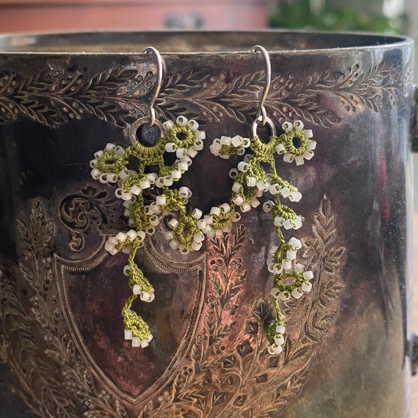 Flower Falls Crochet Earrings II