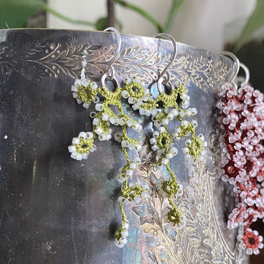 Flower Falls Crochet Earrings II