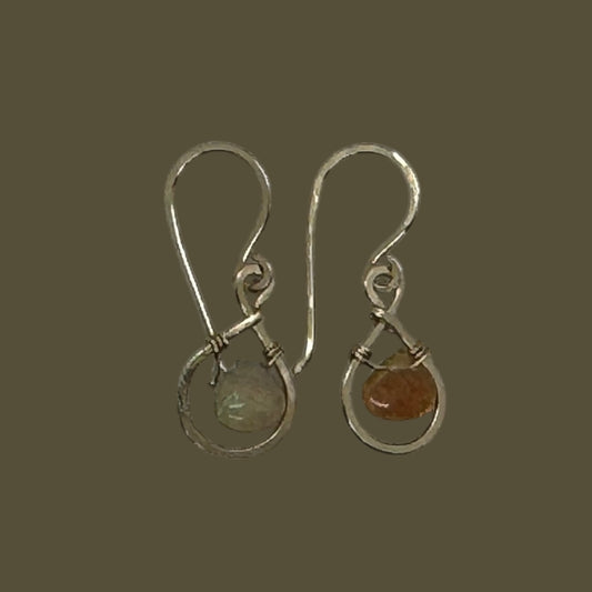 Opal Dew Drop Earrings - Gold Filled