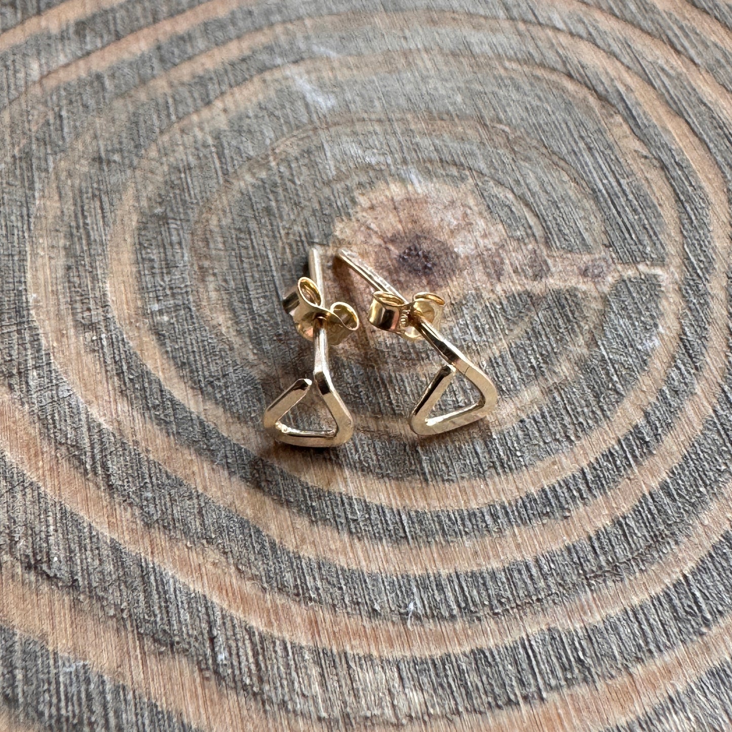 Gold Filled Triangle Stud Earrings