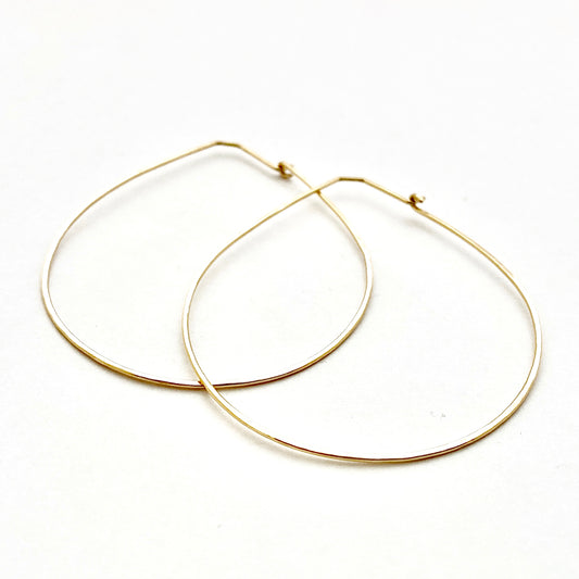 Large Dew Drop Hoops