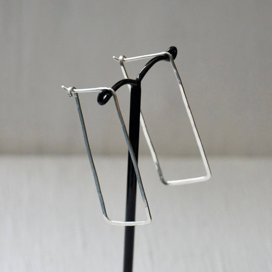 Rectangular Hammered Hoops