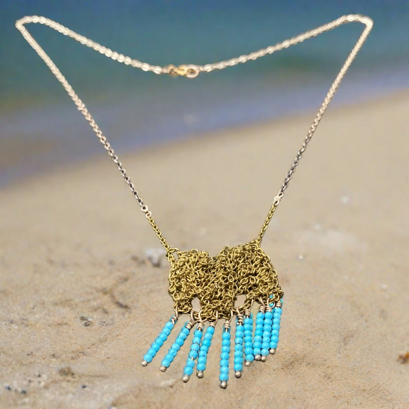 Turquoise Square Necklace