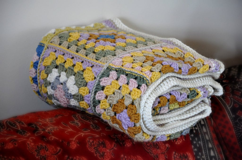 Granny Square Crochet Lap Blanket - MADE TO ORDER