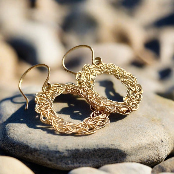 Crochet Hoop Earrings