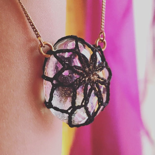 Caged Pebble Necklace