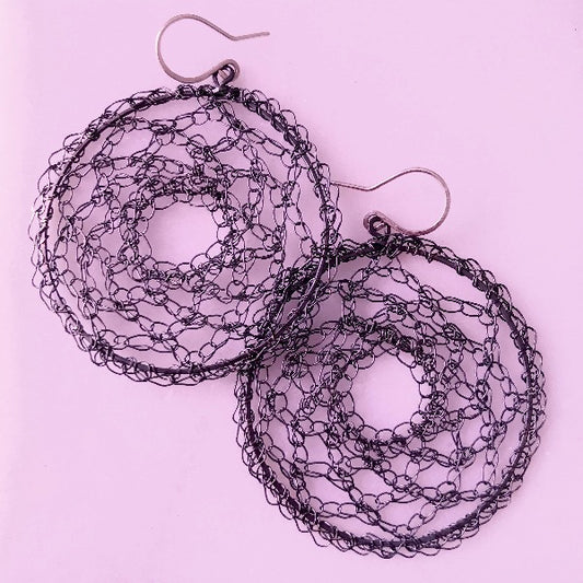 Crochet Hoop Earrings