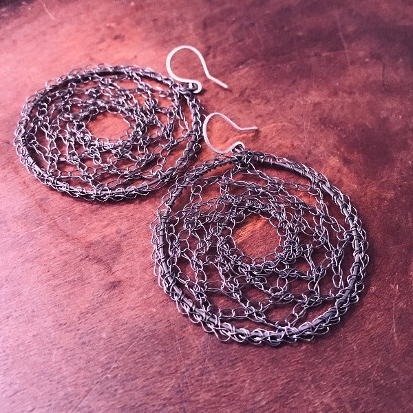 Crochet Hoop Earrings