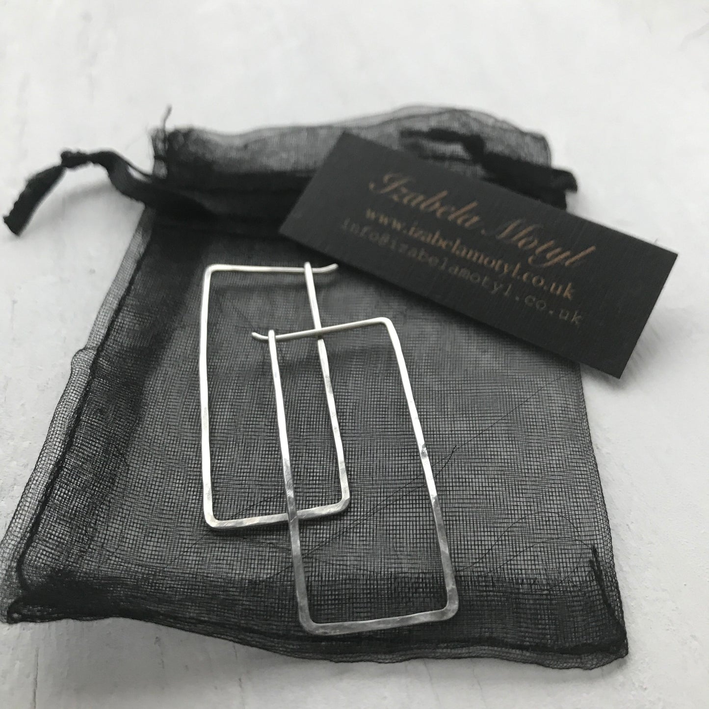 Rectangular Hammered Hoops