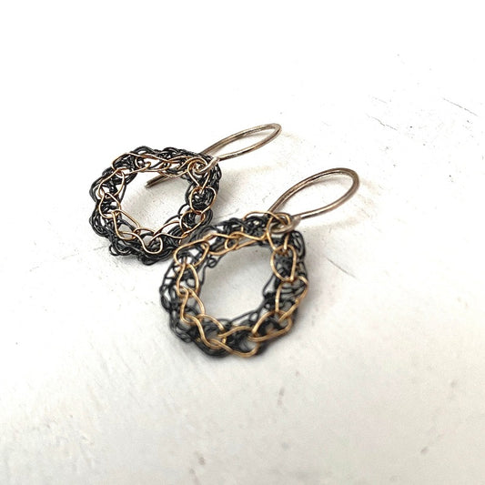 Crocheted Dew Drop Earrings