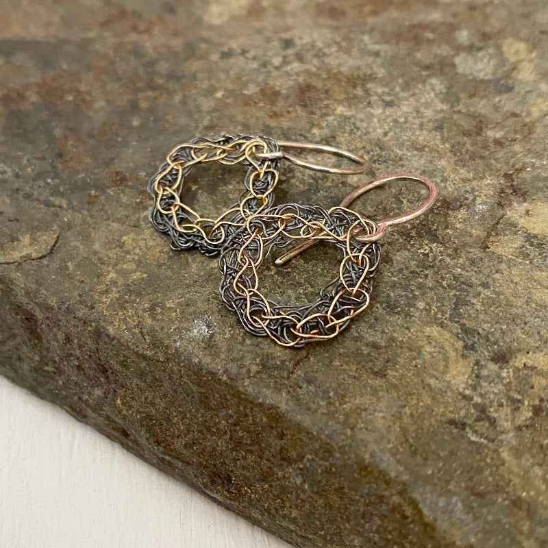 Crocheted Dew Drop Earrings