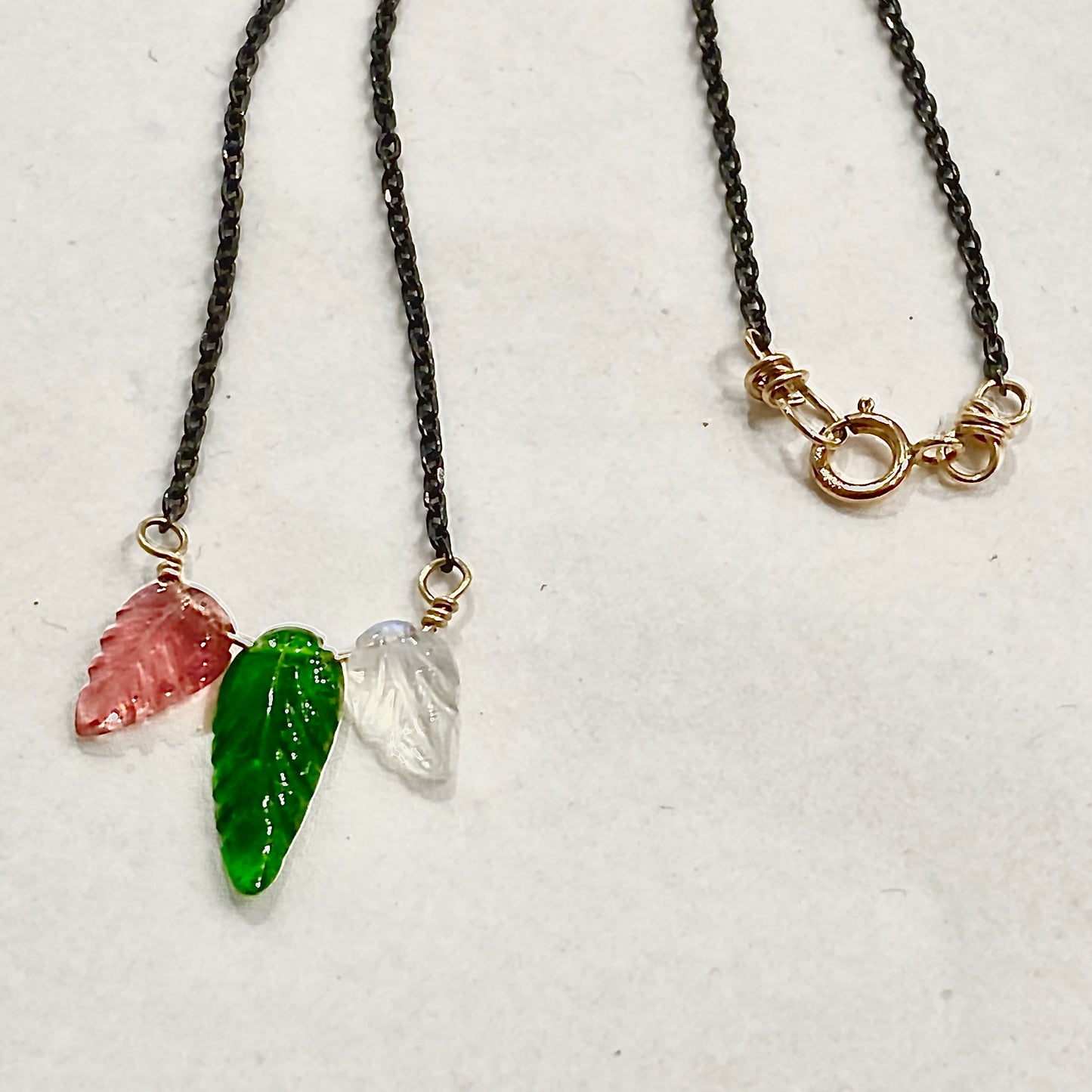 Triple Leaf Necklace