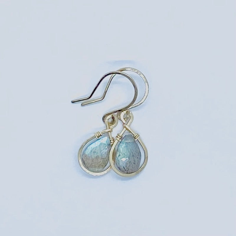 Dew Drop Labradorite Earrings