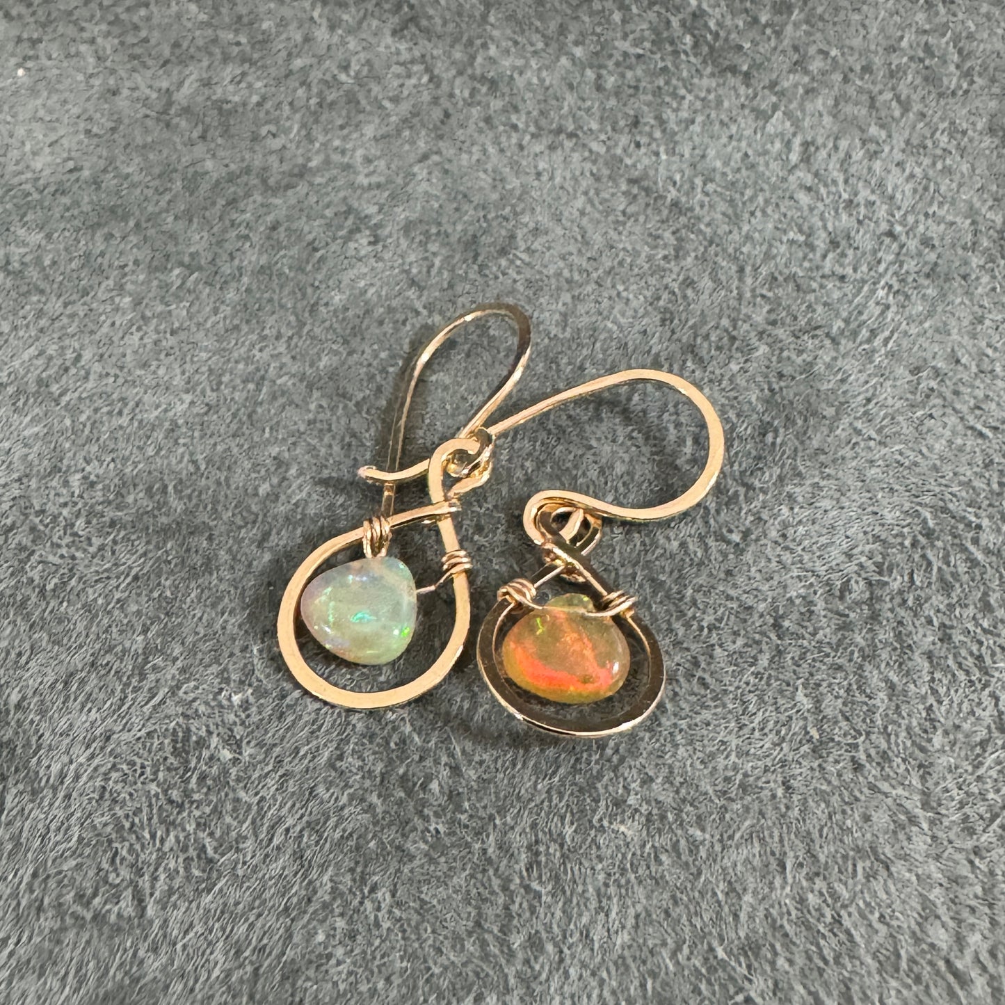 Opal Dew Drop Earrings - Gold Filled