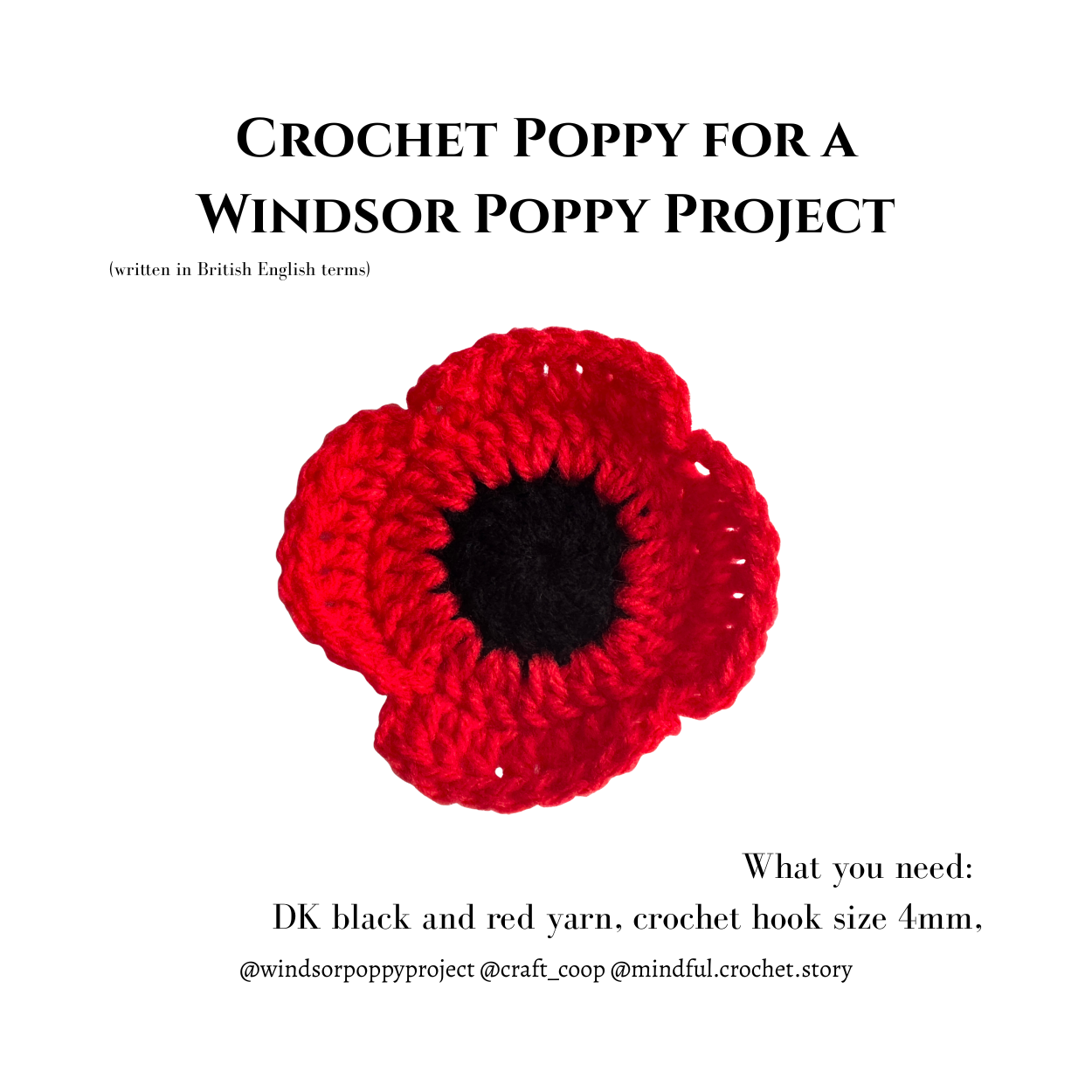 Crochet Poppy Pattern (Digital Download)