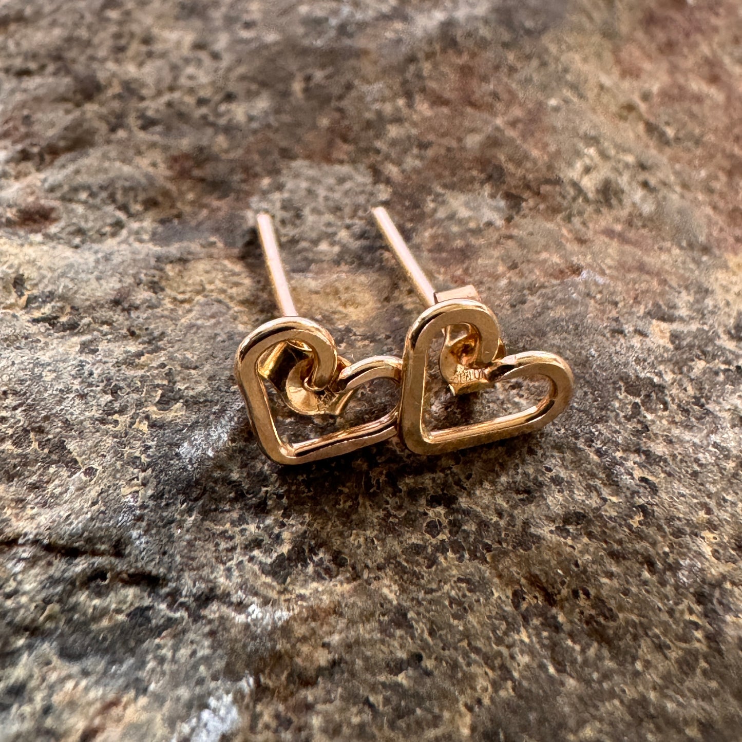 Gold Filled Heart Stud Earrings