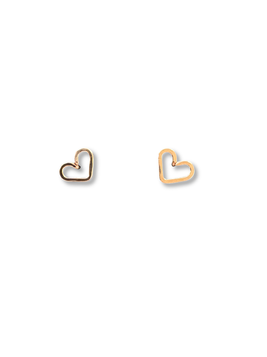 Gold Filled Heart Stud Earrings