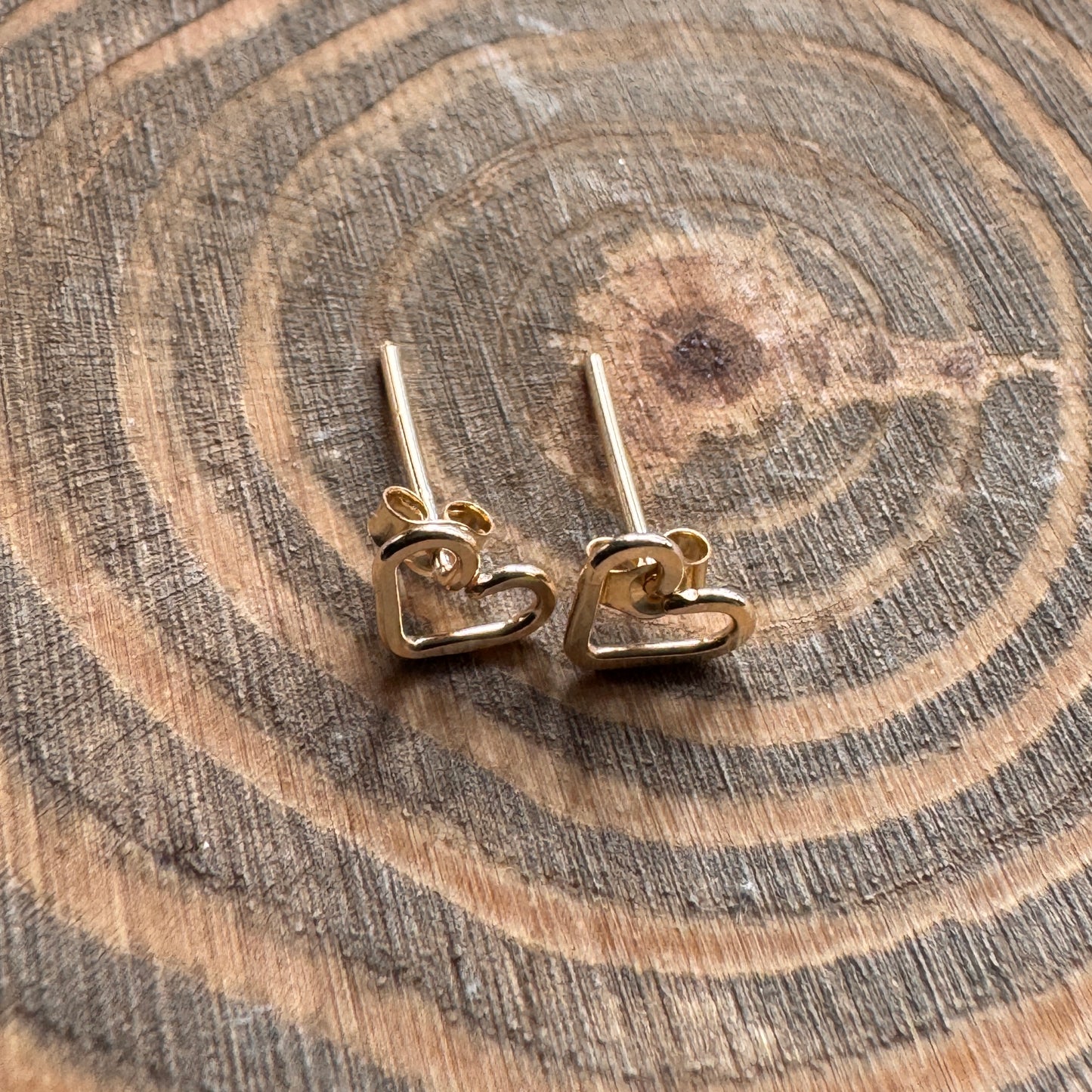 Gold Filled Heart Stud Earrings