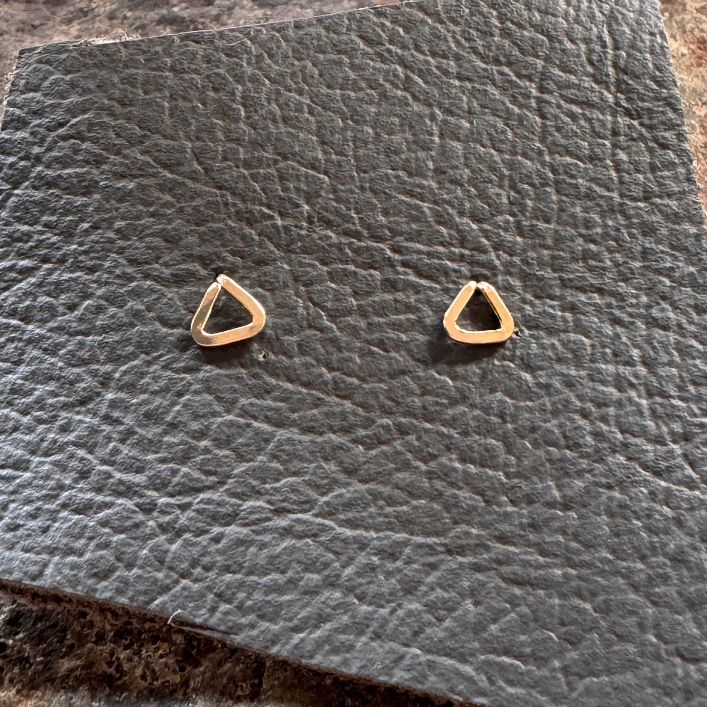 Gold Filled Triangle Stud Earrings