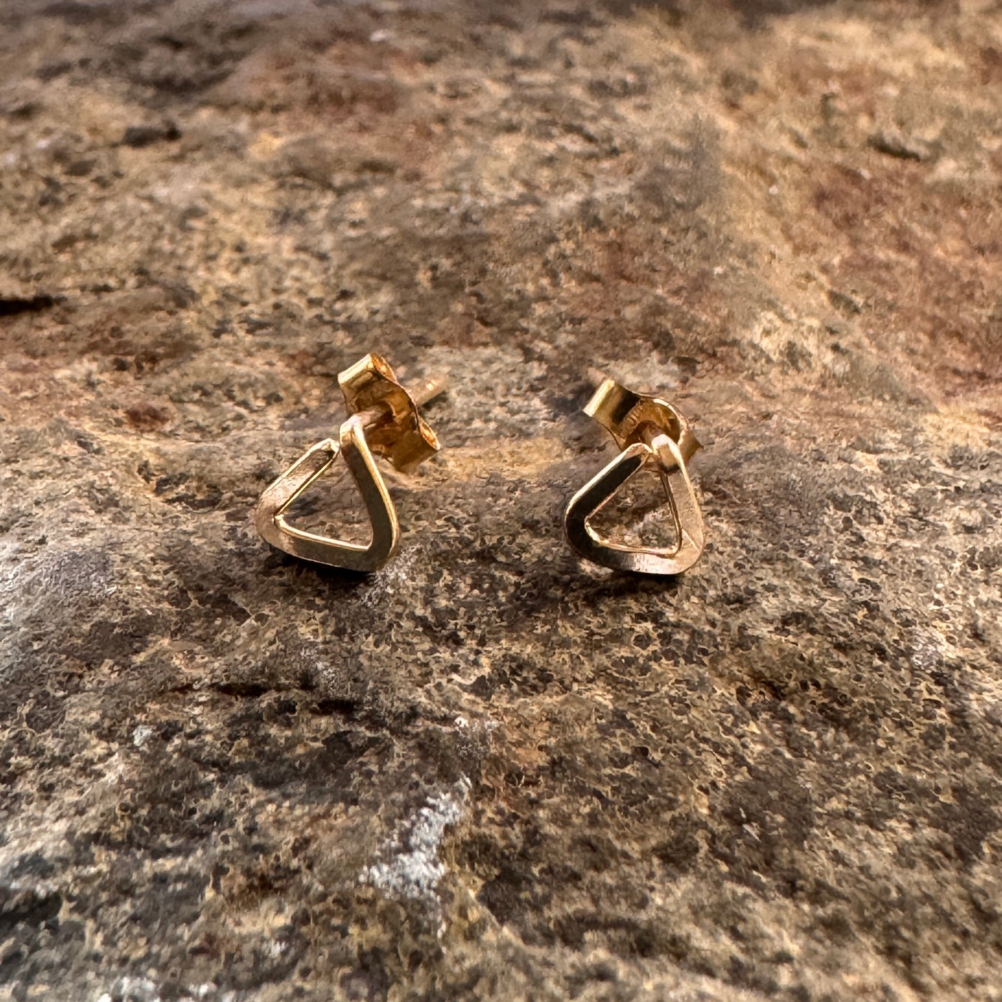 Gold Filled Triangle Stud Earrings