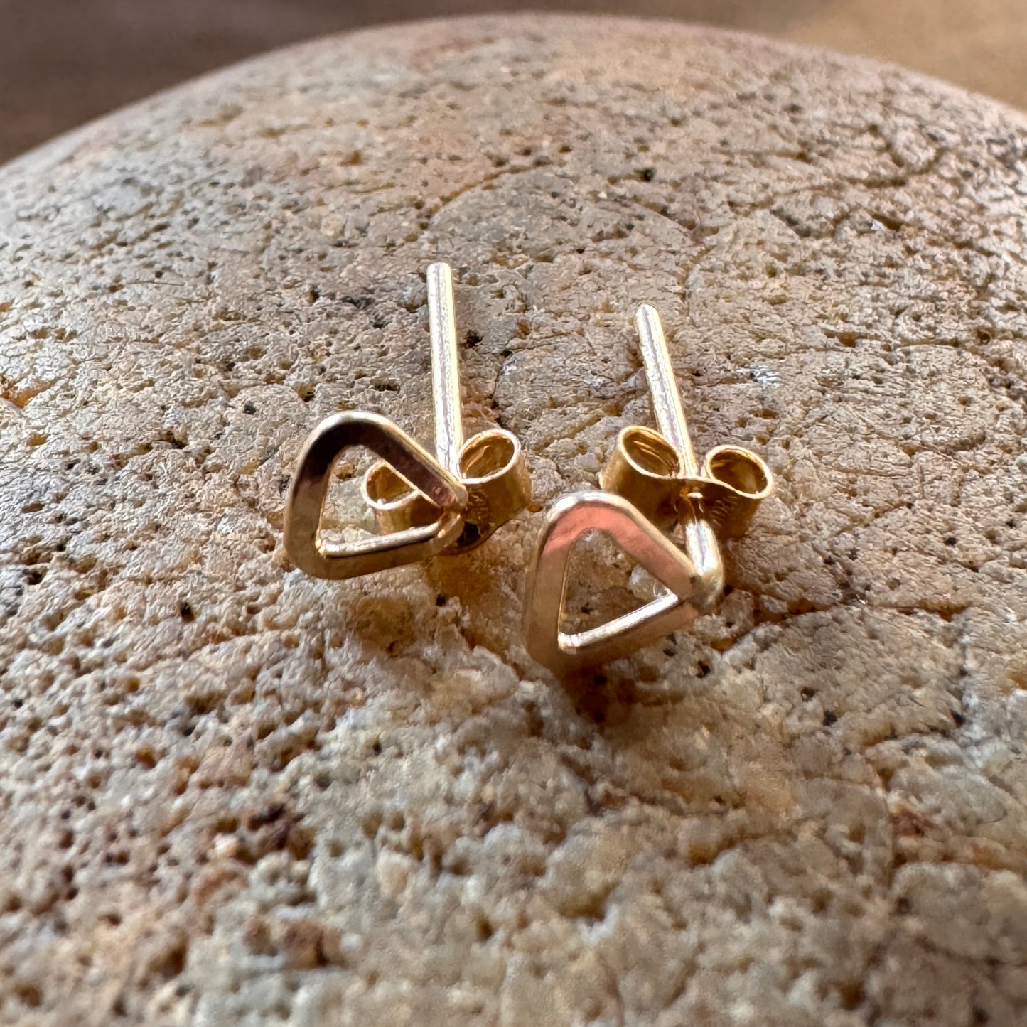 Gold Filled Triangle Stud Earrings