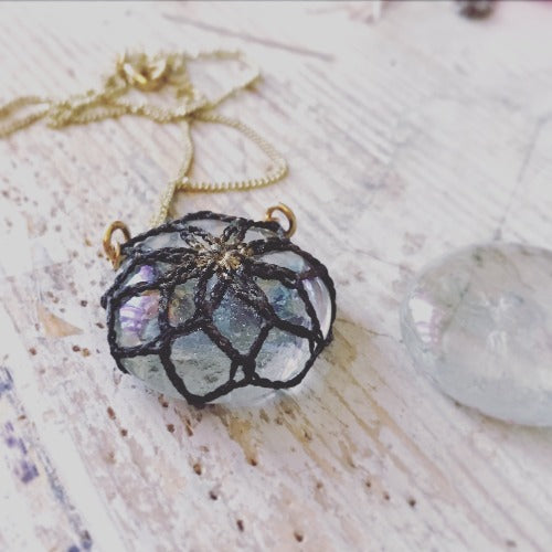 Caged Pebble Necklace