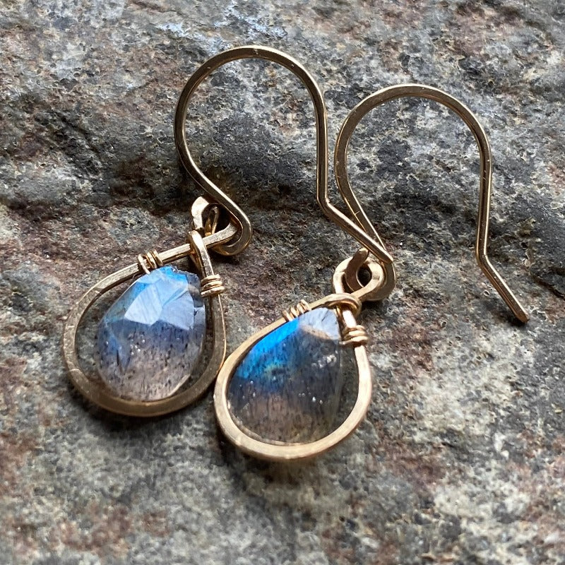 Dew Drop Labradorite Earrings