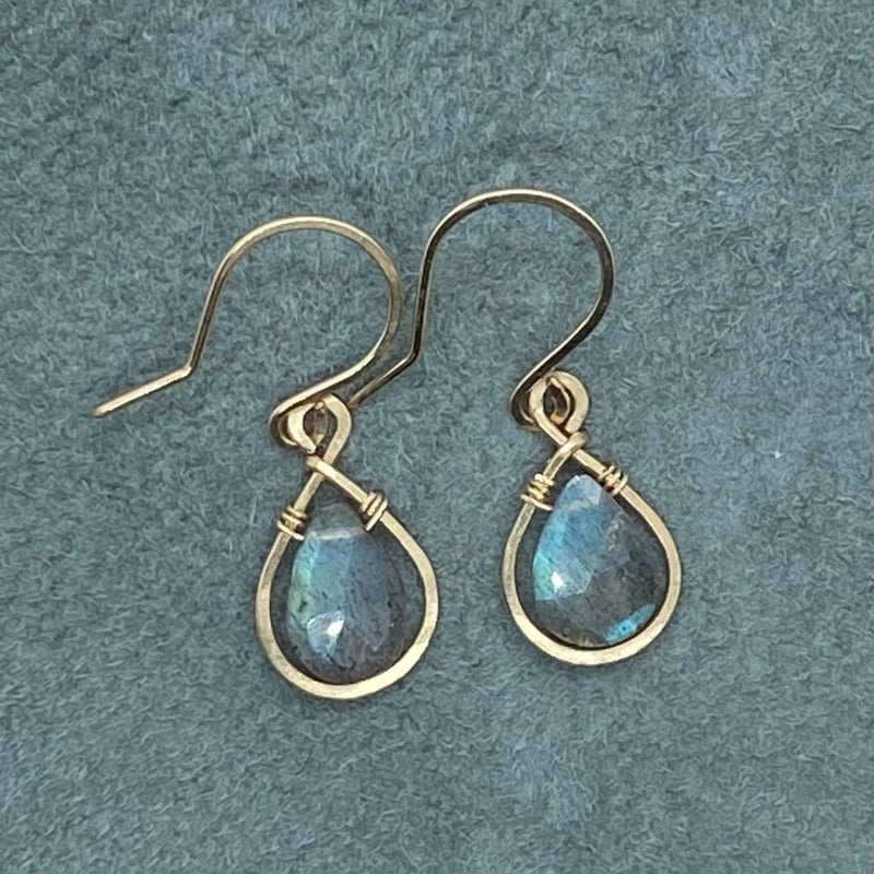 Dew Drop Labradorite Earrings